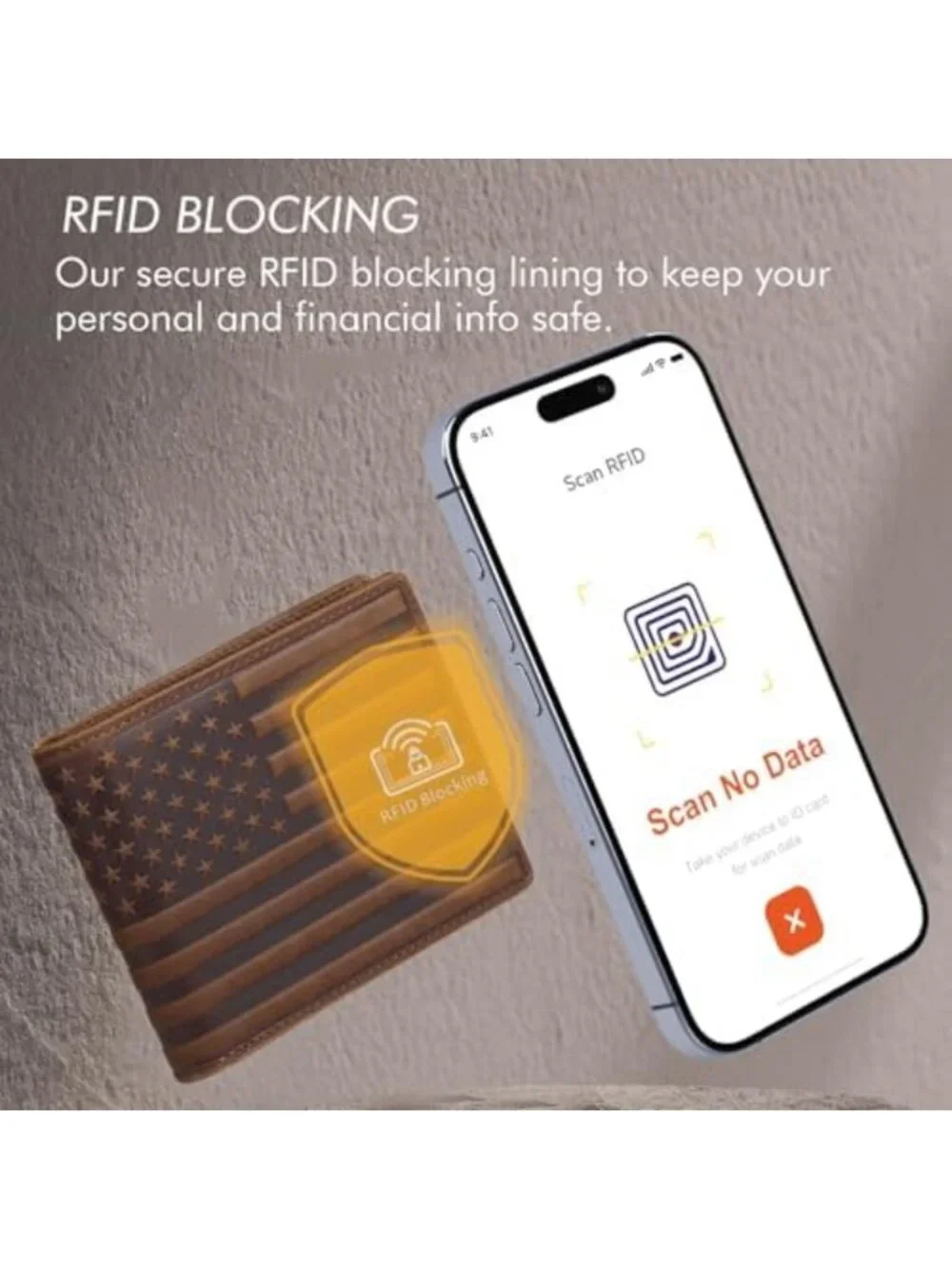 RFID Blocking Bifold Wallet for Men, Full Grain Leather, 13 Card Slots, 2 ID